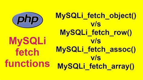 mysqli fetch array